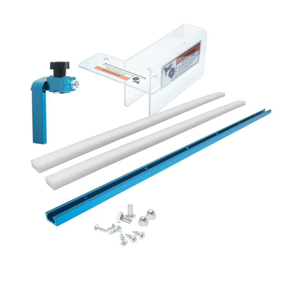 Powertec 71673 Table Saw Sled Kit w/T-Tracks Miter Bars Knob Bolt and Screws Set - Zenithce