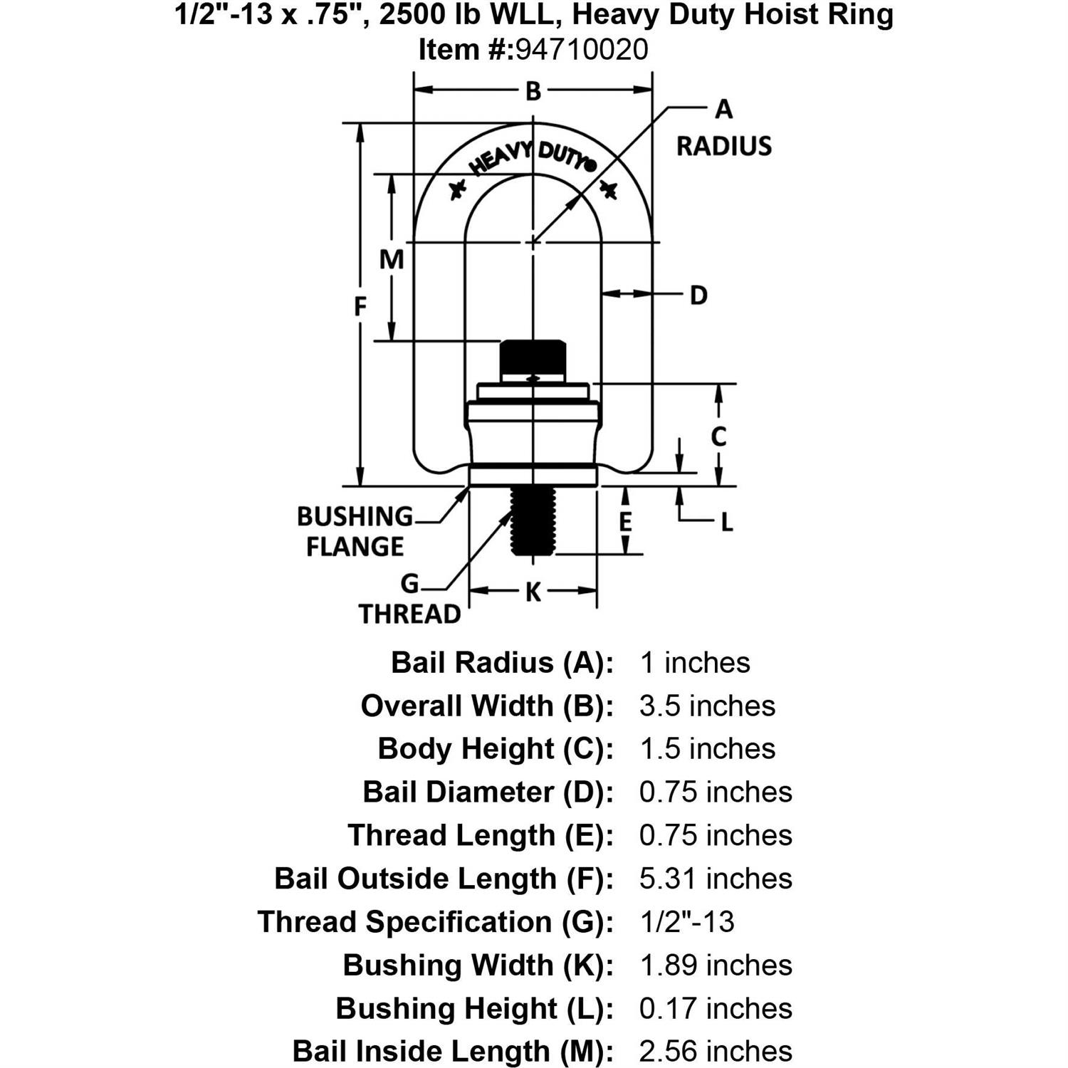 WLL Heavy Duty ADB Hoist Ring - Zenithce