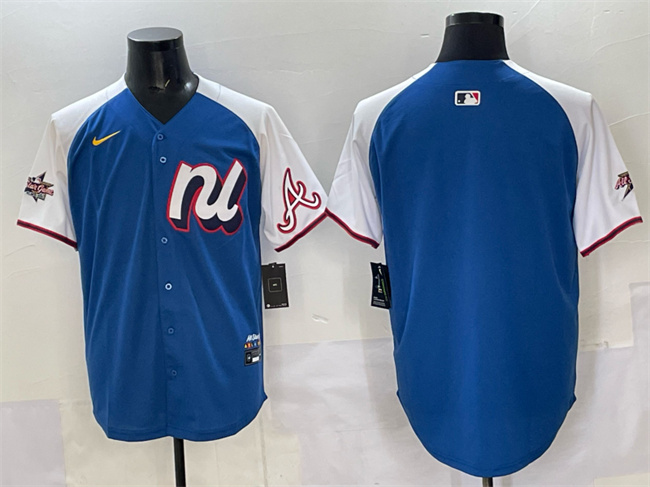 National League Atlanta Braves Blank Blue Alternate 2025 All-Star Edition Limited Stitched Jersey - Zenithce