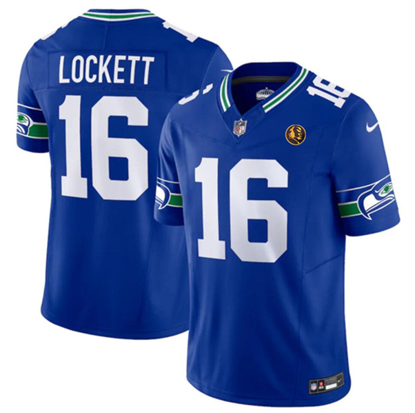 Seattle Seahawks #16 Tyler Lockett Royal 2023 F.U.S.E. Throwback With John Madden Patch Vapor Limited Stitched Jersey - Zenithce