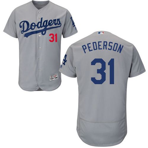 Dodgers #31 Joc Pederson Grey Flexbase Authentic Collection Stitched Jersey - Zenithce