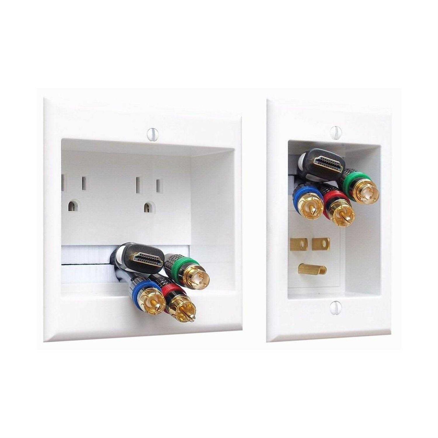 PowerBridge ONE-CK Recessed In-Wall Cable Management System with PowerConnect - Zenithce
