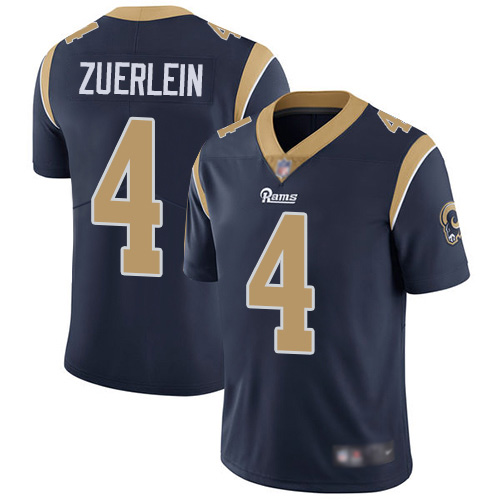 Los Angeles Rams #4 Greg Zuerlein Navy Vapor Untouchable Limited Stitched Jersey - Zenithce