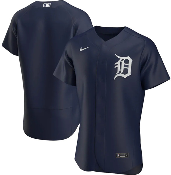 Detroit Tigers Blank Navy Flex Base Stitched Jersey - Zenithce