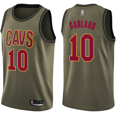Cavaliers #10 Darius Garland Green Swingman Salute to Service Jersey - Zenithce