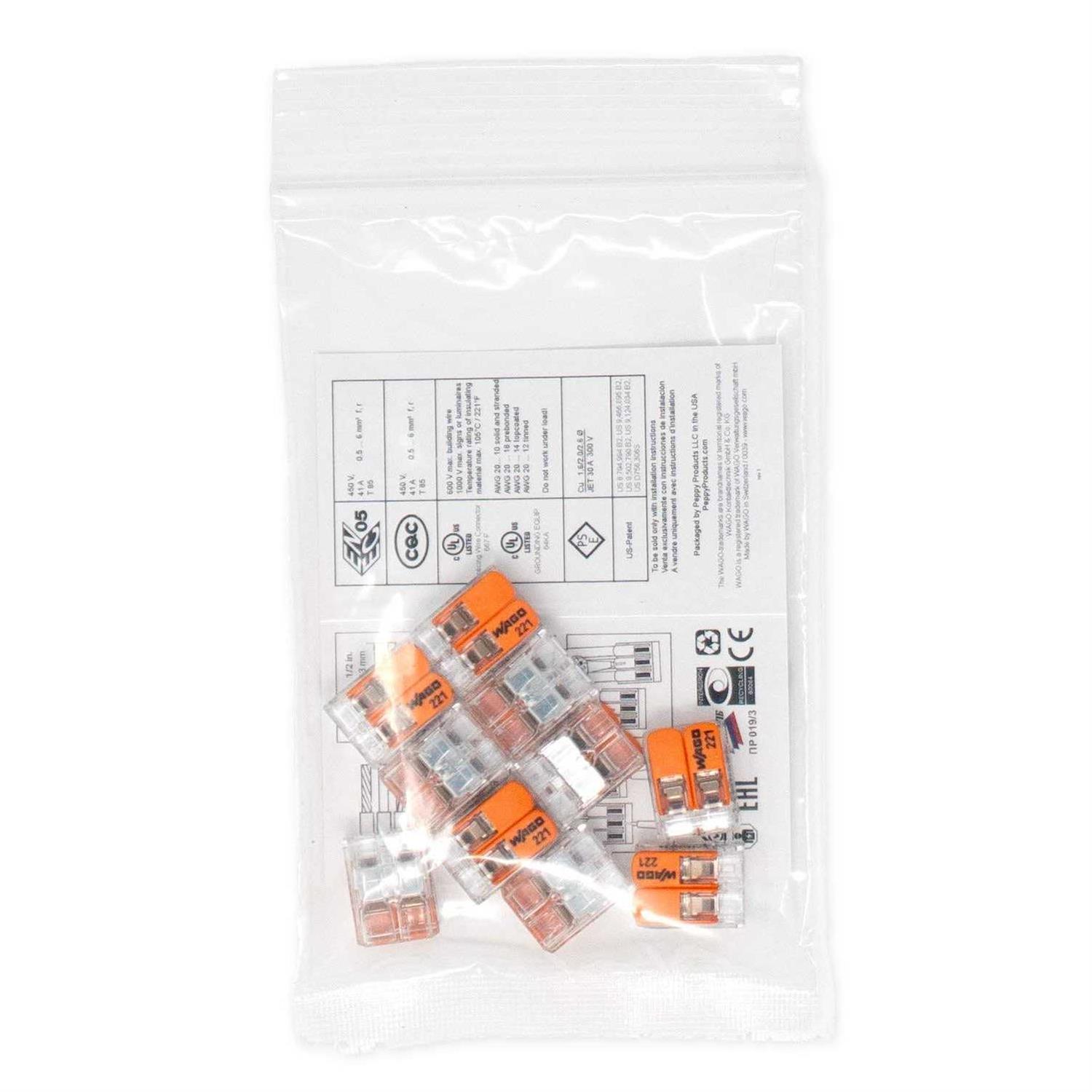 Wago 221-413 Lever-Nuts 3 Conductor Compact Splicing Connectors - Zenithce
