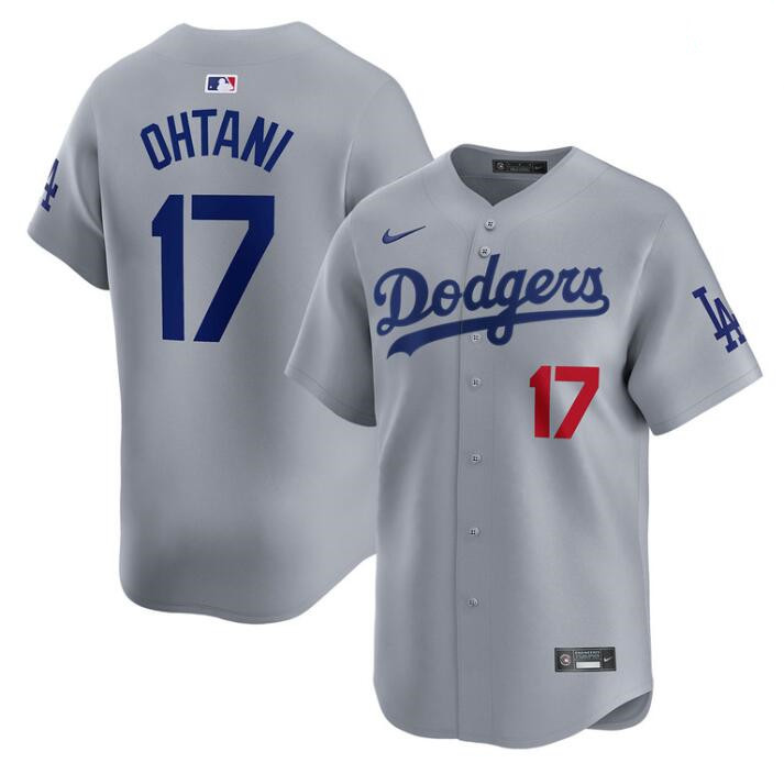 Los Angeles Dodgers #17 Shohei Ohtani Gray Alternate Limited Stitched Jersey - Zenithce