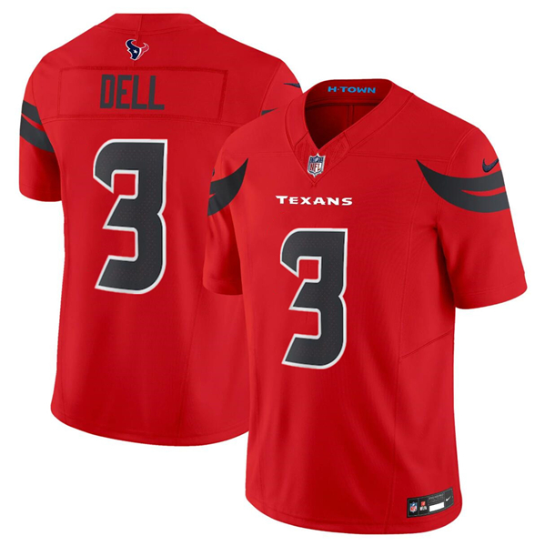 Houston Texans #3 Tank Dell Red 2024 Alternate F.U.S.E Vapor Stitched Jersey - Zenithce