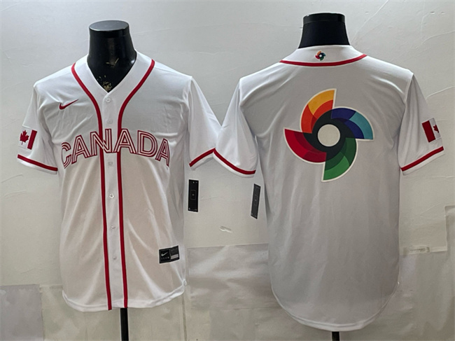 Canada White 2026 World Classic Big Logo Home Stadium Stitched Jersey - Zenithce