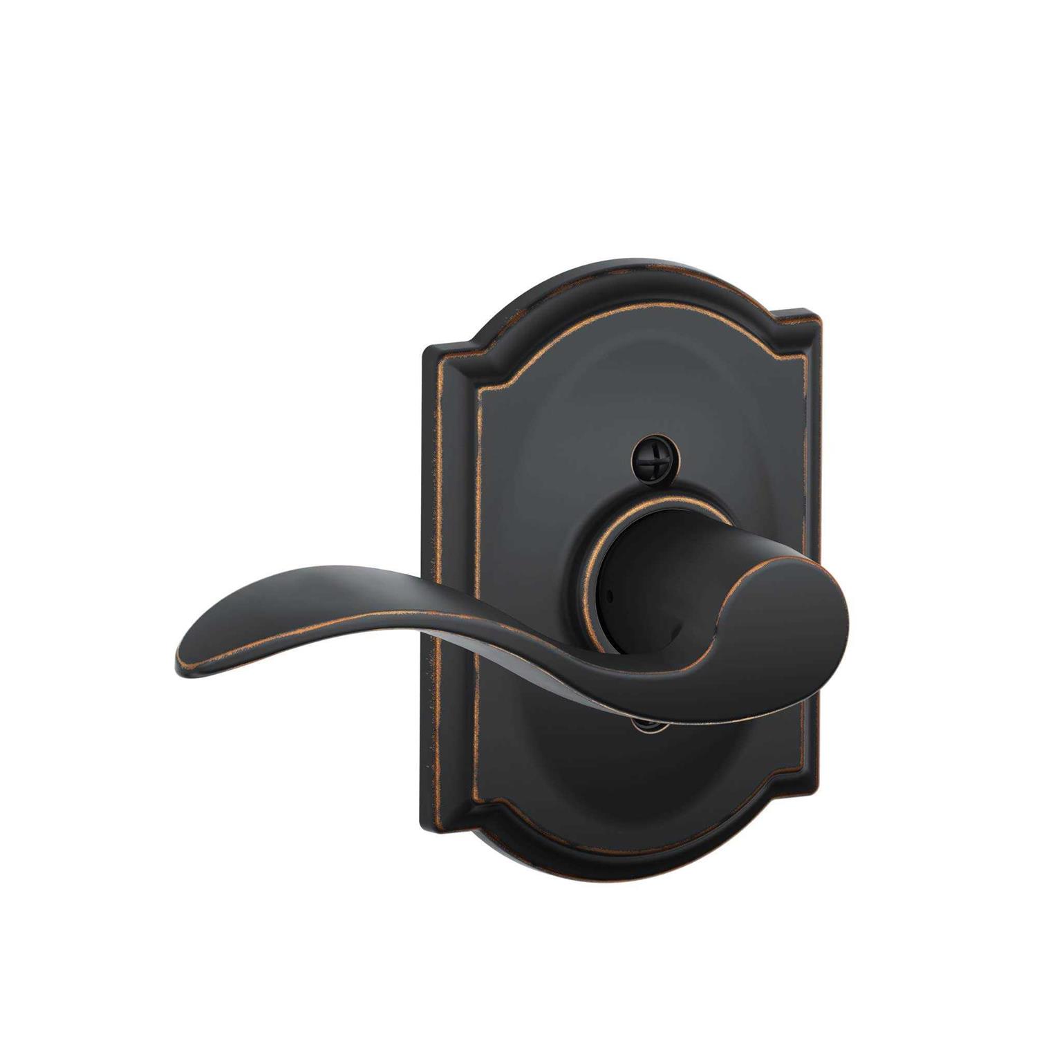 Schlage F170 ACC 716 CAM Handed Accent Door Lever with Camelot Trim - Zenithce