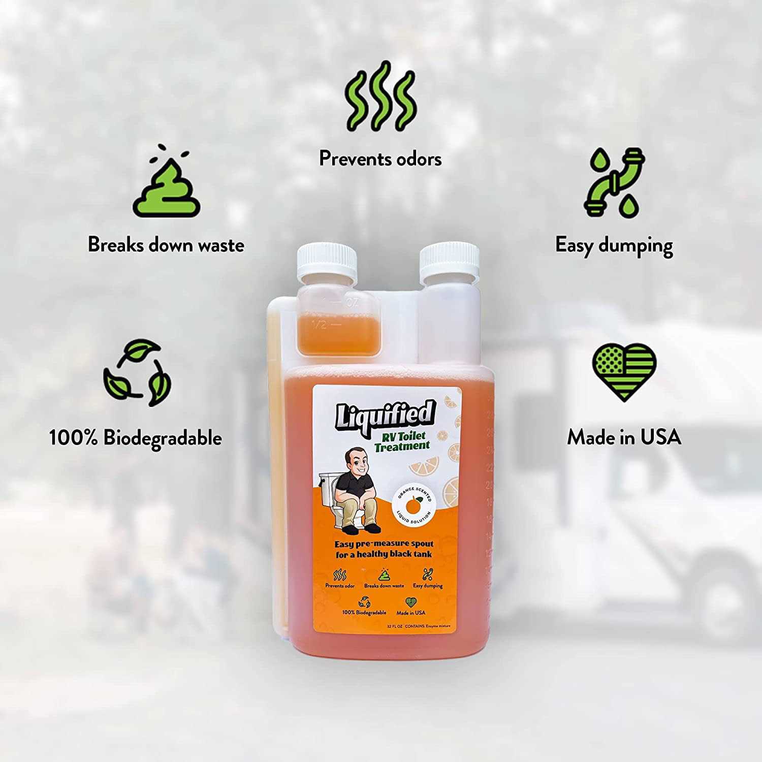 Liquified RV Toilet Treatment Black Holding Tank Digester - Zenithce