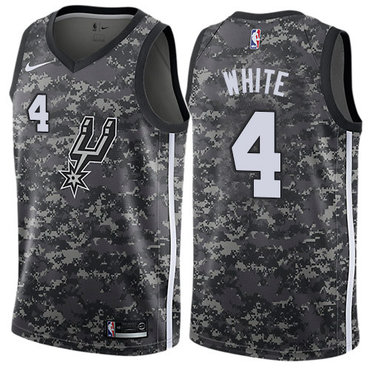 San Antonio Spurs #4 Derrick White Black Swingman City Edition 2018-19 Jersey - Zenithce