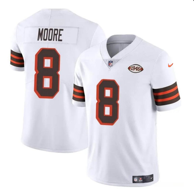Cleveland Browns #8 Elijah Moore White 1946 Collection Vapor Limited Stitched Jersey - Zenithce