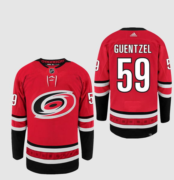 Carolina Hurricanes #59 Jake Guentzel Red Stitched Jersey - Zenithce