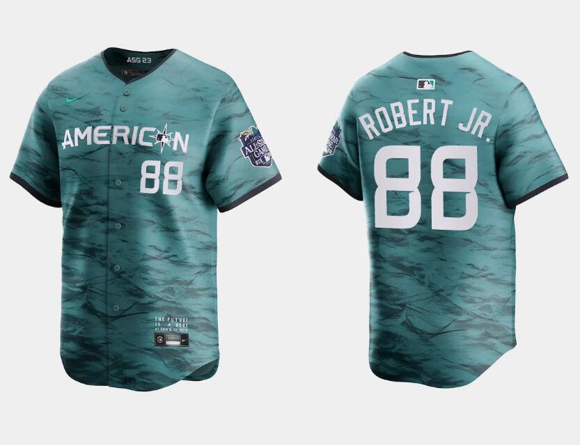 Chicago White Sox #88 Luis Robert Jr. Teal 2023 All-Star Cool Base Stitched Jersey - Zenithce