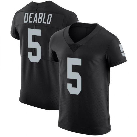 Las Vegas Raiders #5 Divine Deablo Black Vapor Untouchable Limited Stitched Jersey - Zenithce