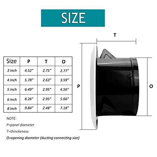 HG Power Round Air Vent ABS Louver White Grille Cover Adjustable Exhaust Vent Fit for Bathroom Office Kitchen Ventilation - Zenithce