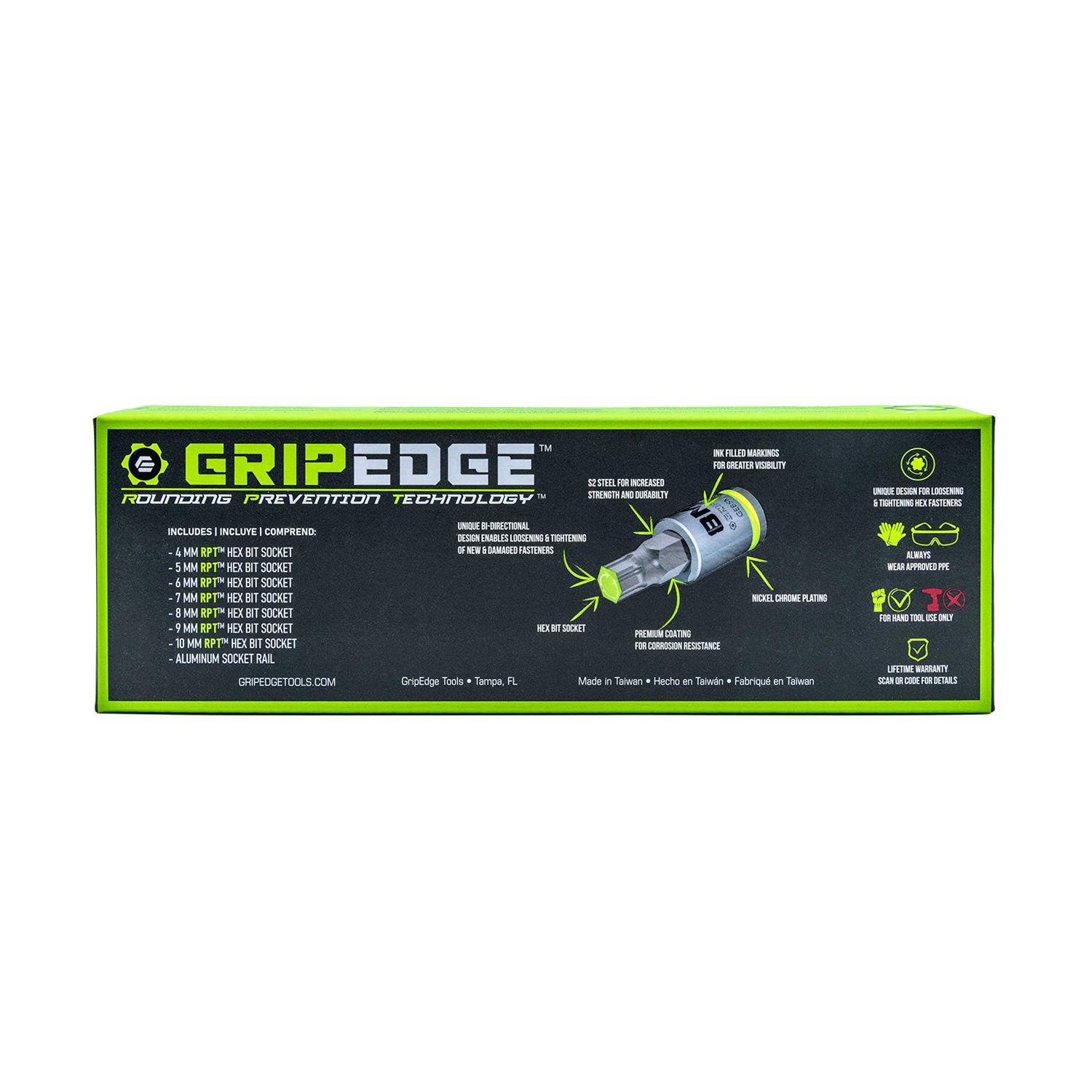 Grip Edge 7-PC 3/8′ Short RPT Hex Driver Set - Zenithce