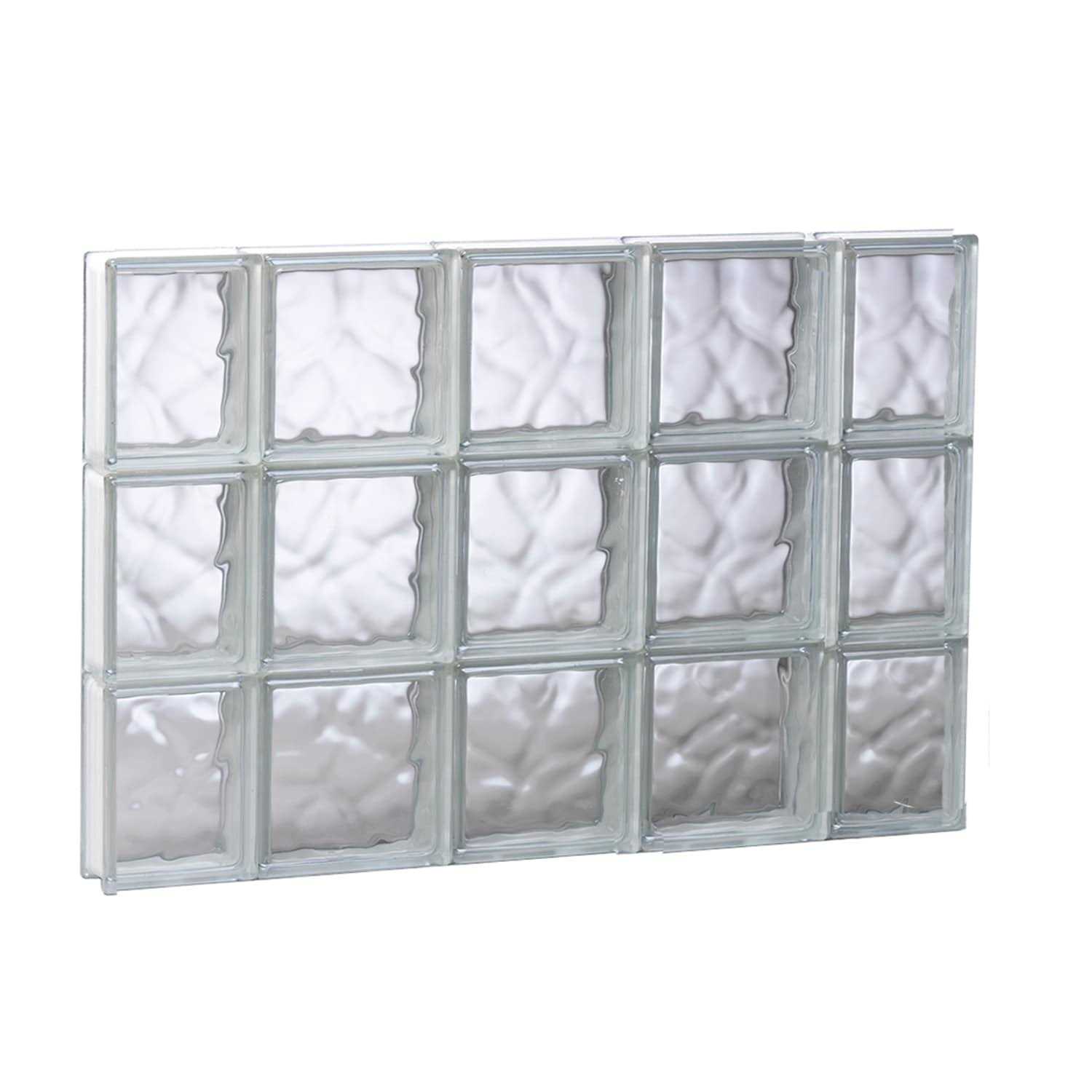 REDI2SET Pattern Frameless Replacement Glass Block Window - Zenithce