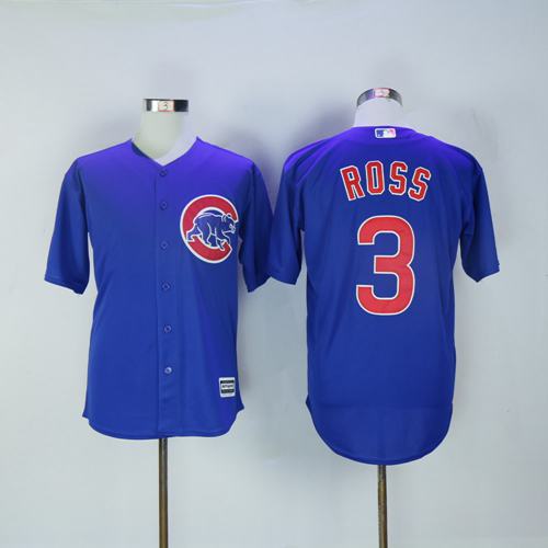 Cubs #3 David Ross Blue New Cool Base Stitched Jersey - Zenithce