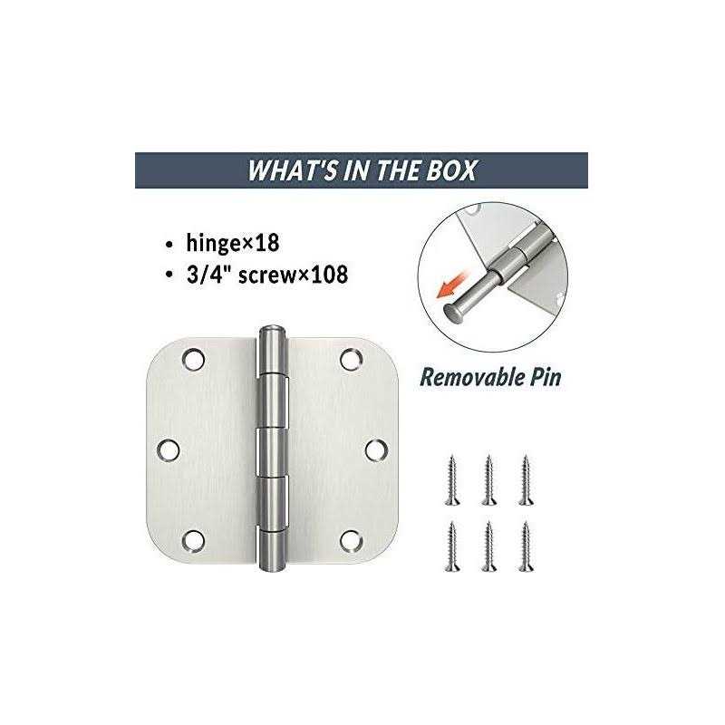 Hosom Rounded Door Hinges 3.5 x 3.5 inch - Zenithce