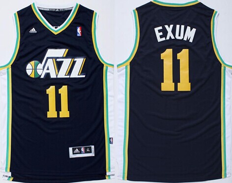Utah Jazz #11 Dante Exum Revolution 30 Swingman Navy Blue Jersey - Zenithce