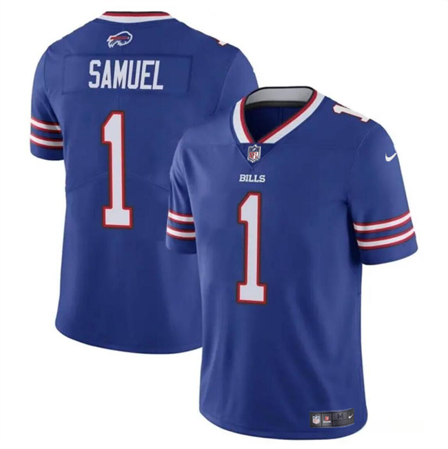Buffalo Bills #1 Curtis Samuel Blue Vapor Untouchable Limited Stitched Jersey - Zenithce