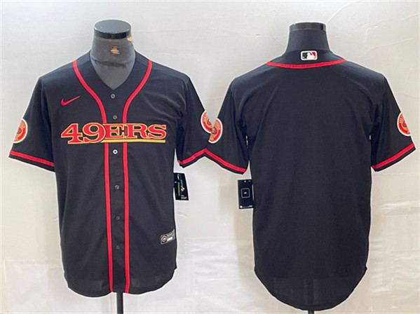 San Francisco 49ers Blank Black With Patch Cool Base Stitched Jersey - Zenithce