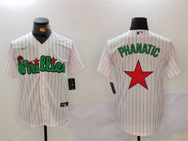 Philadelphia Phillies Phanatic White Green Cool Base Stitched Jersey - Zenithce