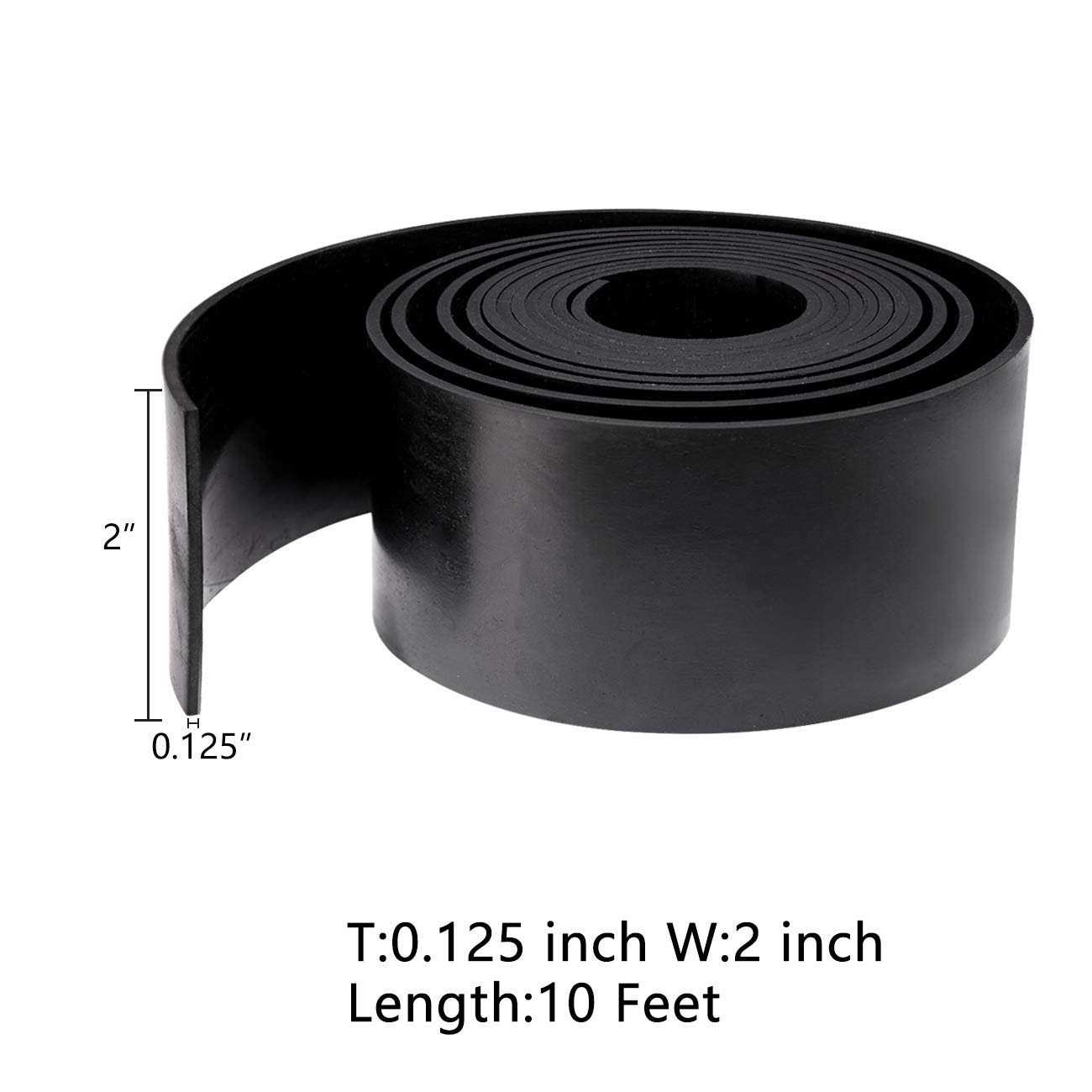 TORRAMI Rubber Gasket Sheet Material 1/8 inch T X 3 inch W X 10 Feet - Zenithce