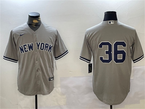 New York Yankees #36 Clarke Schmidt Gray Cool Base Stitched Jersey - Zenithce
