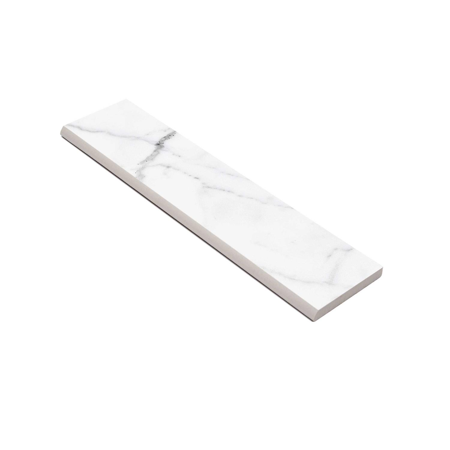 Satori Statuario Bullnose Statuario Matte Bullnose Porcelain Bullnose Tile 1001-0354-0 - Zenithce