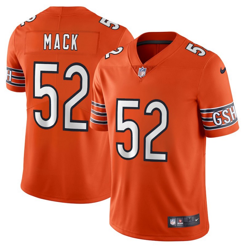 Chicago Bears #52 Khalil Mack Orange Vapor Untouchable Limited Stitched Jersey - Zenithce