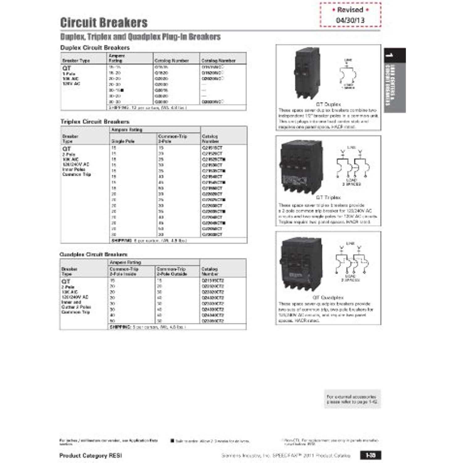 Siemens Q1515AFC 15-Amp 2-Pole Tandem AFCI Combination Circuit Breaker - Zenithce