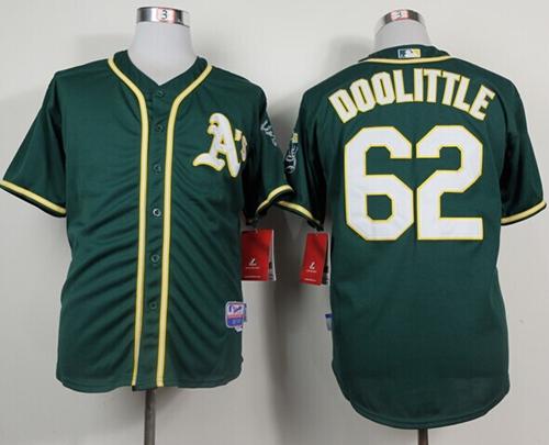 Athletics #62 Sean Doolittle Green Cool Base Stitched Jersey - Zenithce