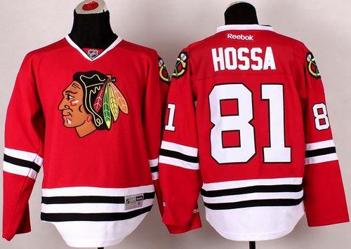 Blackhawks #81 Marian Hossa Stitched Red Jersey - Zenithce