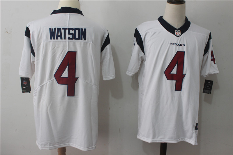 Houston Texans #4 Deshaun Watson White Stitched Vapor Untouchable Limited Nike Jersey - Zenithce