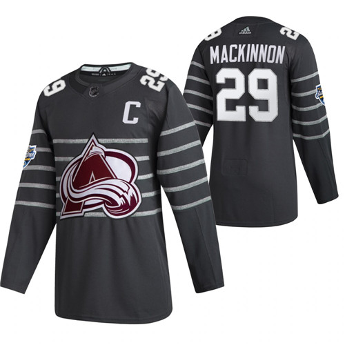 Colorado Avalanche #29 Nathan MacKinnon Grey All Star Stitched Jersey - Zenithce