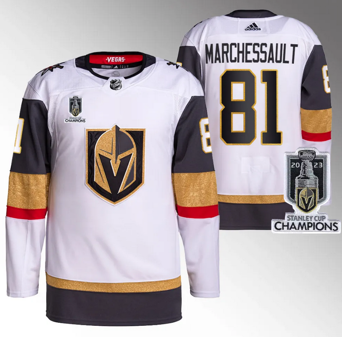 Vegas Golden Knights #81 Jonathan Marchessault White 2023 Stanley Cup Champions Stitched Jersey - Zenithce