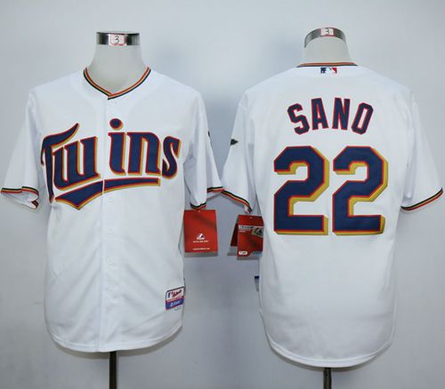Twins #22 Miguel Sano White Home Cool Base Stitched Jersey - Zenithce