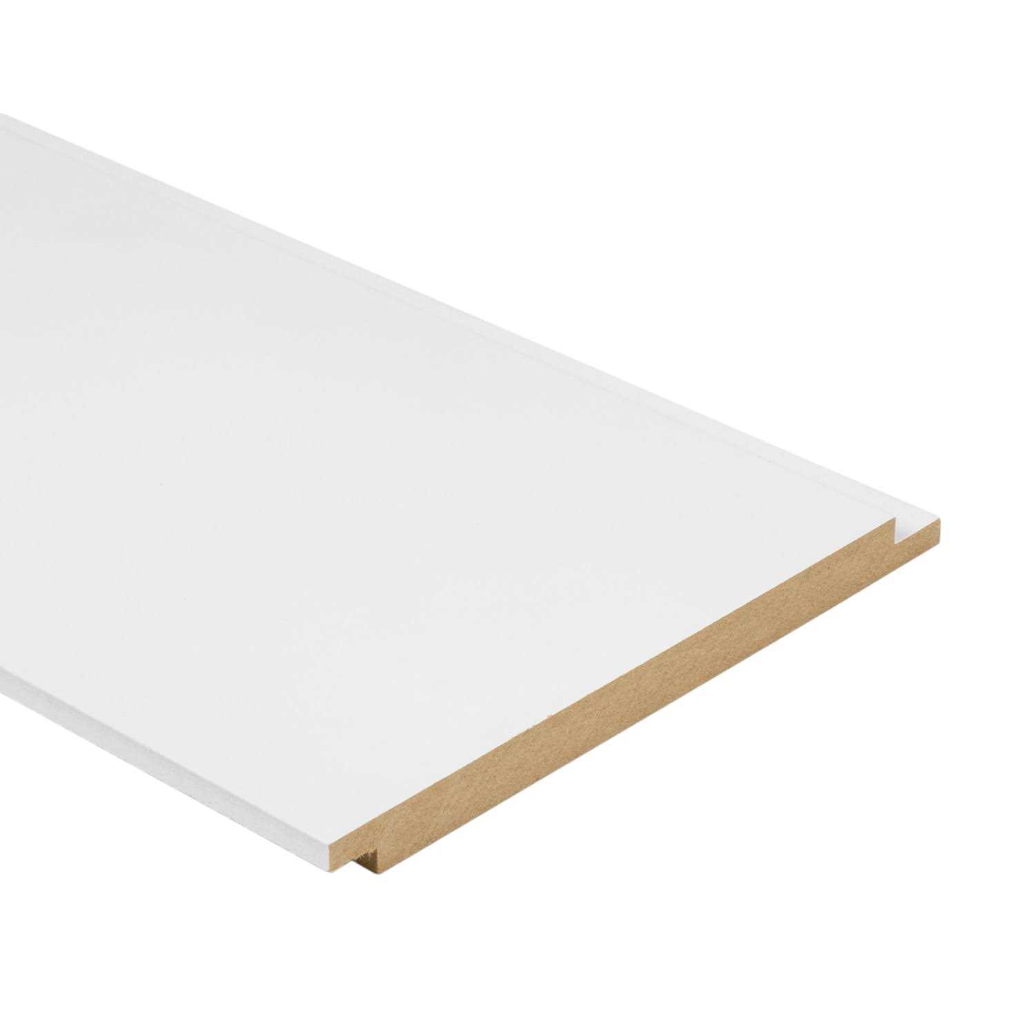 RELIABILT 5.25-in x 12-ft Painted White MDF Shiplap Wall Plank L5SLN - Zenithce