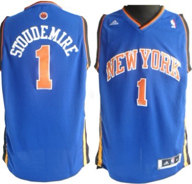 New York Knicks #1 Amare Stoudemire Revolution 30 Swingman Blue Jersey - Zenithce