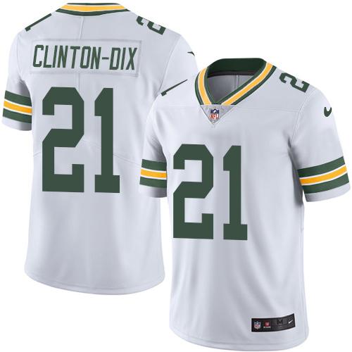 Packers #21 Ha Ha Clinton-Dix White Stitched Limited Rush Nike Jersey - Zenithce