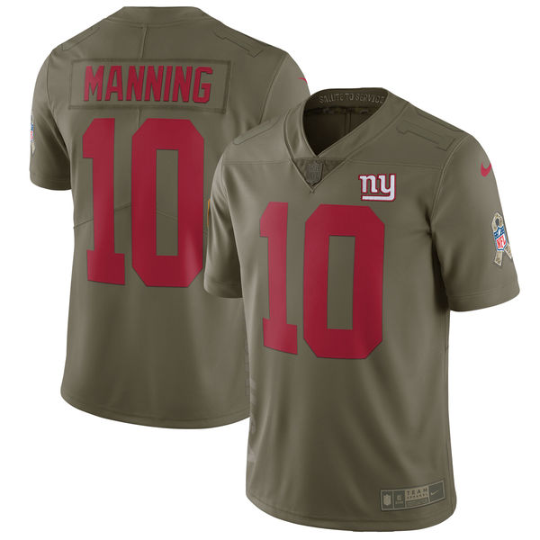 New York Giants #10 Eli Manning Olive Salute To Service Limited Stitched Nike Jersey - Zenithce