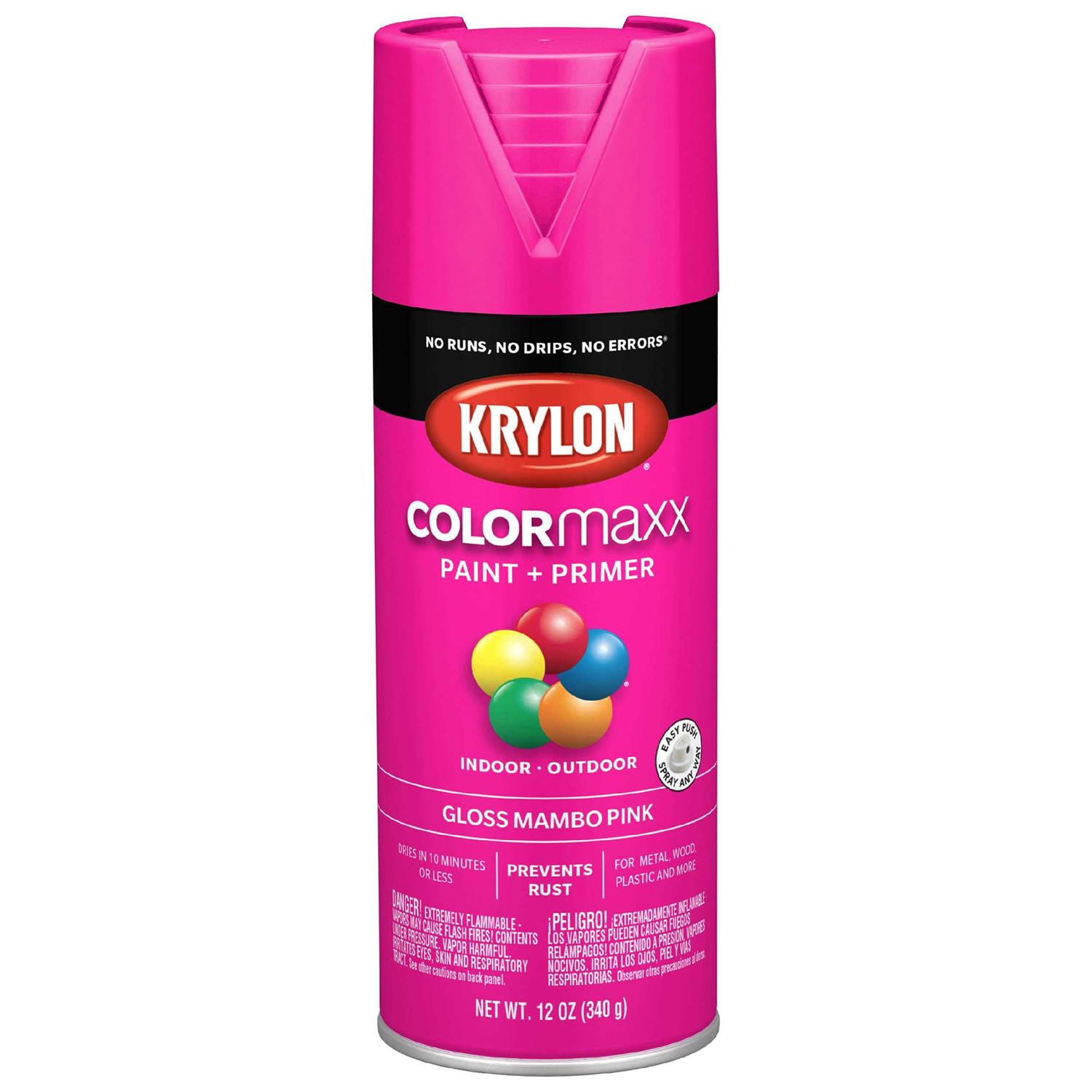 Krylon COLORmaxx Spray Paint Gloss 12 Ounce - Zenithce