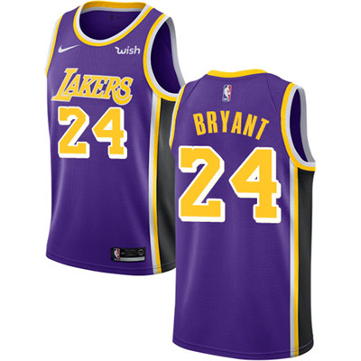 Los Angeles Lakers #24 Kobe Bryant Purple Swingman Statement Edition Jersey - Zenithce