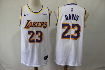 Lakers 23 Anthony Davis White Swingman Jersey - Zenithce