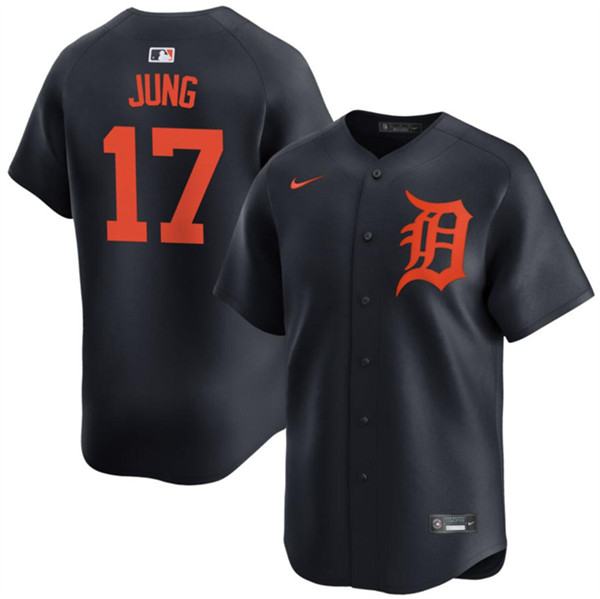 Detroit Tigers #17 Jace Jung Black 2024 Alternate Limited Stitched Jersey - Zenithce