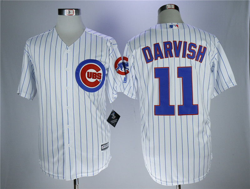 Chicago Cubs #11 Yu Darvish White Cool Base Stitched Jersey - Zenithce