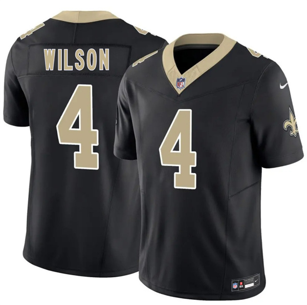 New Orleans Saints #4 Zach Wilson Black 2026 F.U.S.E. Vapor Limited Stitched Jersey - Zenithce